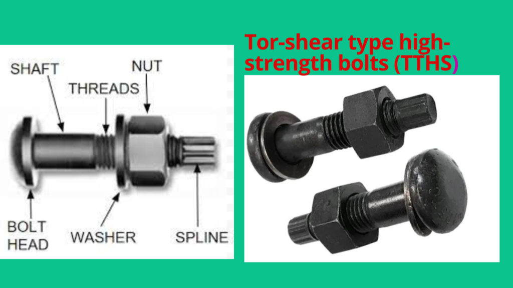 TTHS bolts, or Tor-shear type high-strength bolts (TTHS),
